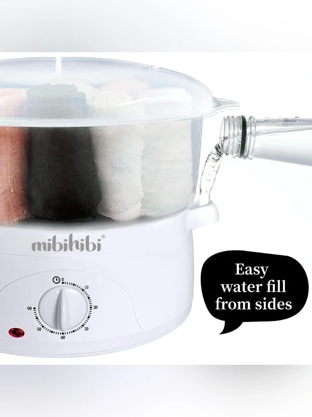 Mibihibi Personal Household Use Moist Towel Steamer and Warmer